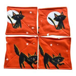 Guinea Pig Piddle Pads 4 Halloween Fall 11" Fleece Reversible New Absorbent